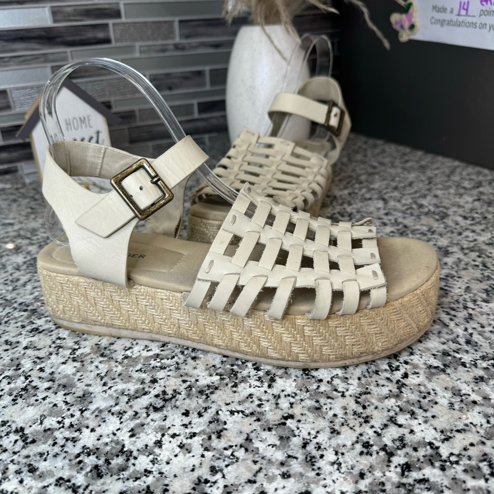 Kelsi Dagger Brooklyn | Desert Strappy Espadrille Platform Sandal Size 9.5